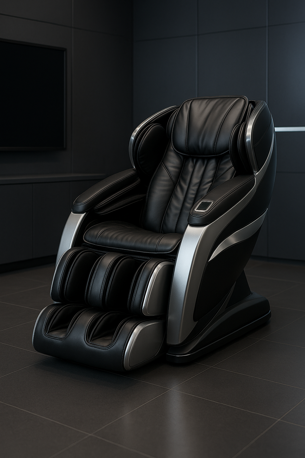 Deluxe Air Compression Massage Chair – Black & Silver