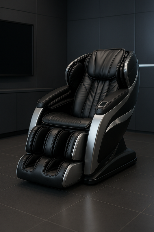Deluxe Air Compression Massage Chair – Black & Silver